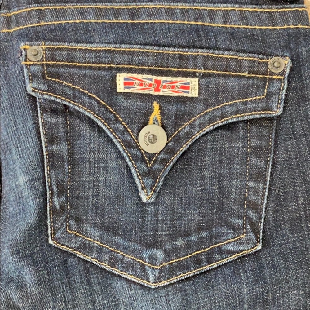 Hudson Denim Dark Rinse Flare Leg Jeans - Picture 3 of 8
